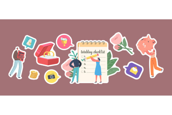 Celebrate the Journey: Wedding Planning Sticker Design
