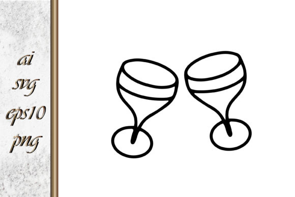Doodle Glass Sketch Wedding Toast: A Handcrafted Touch