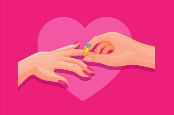 The Timeless Appeal of Couple Hand Wedding Ring Vector Art