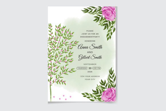 Timeless Elegance: Watercolor Floral Wedding Card Design