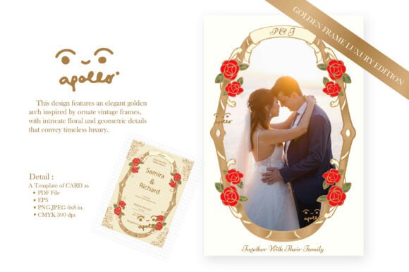 Timeless Romance: The Allure of Roses Wedding Invitation Set02