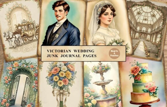 Victorian Wedding Junk Journal Pages: A Journey into Timeless Romance
