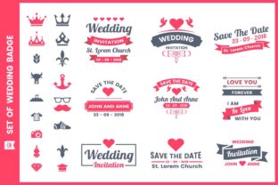 Wedding Badge & Objects Vector Set: Your Complete Design Toolkit