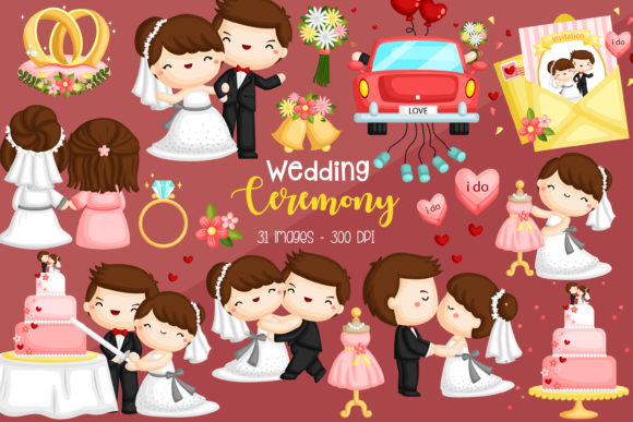 Wedding Ceremony Clipart: 31 Designs for Your Projects