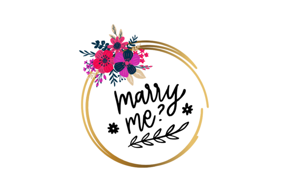 Wedding Floral with Golden Frame: Elegant Design Assets