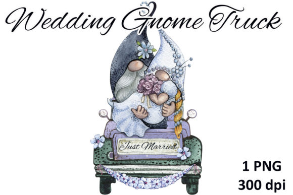 Whimsical Charm for Your Creative Projects: The Gnome Truck Clipart